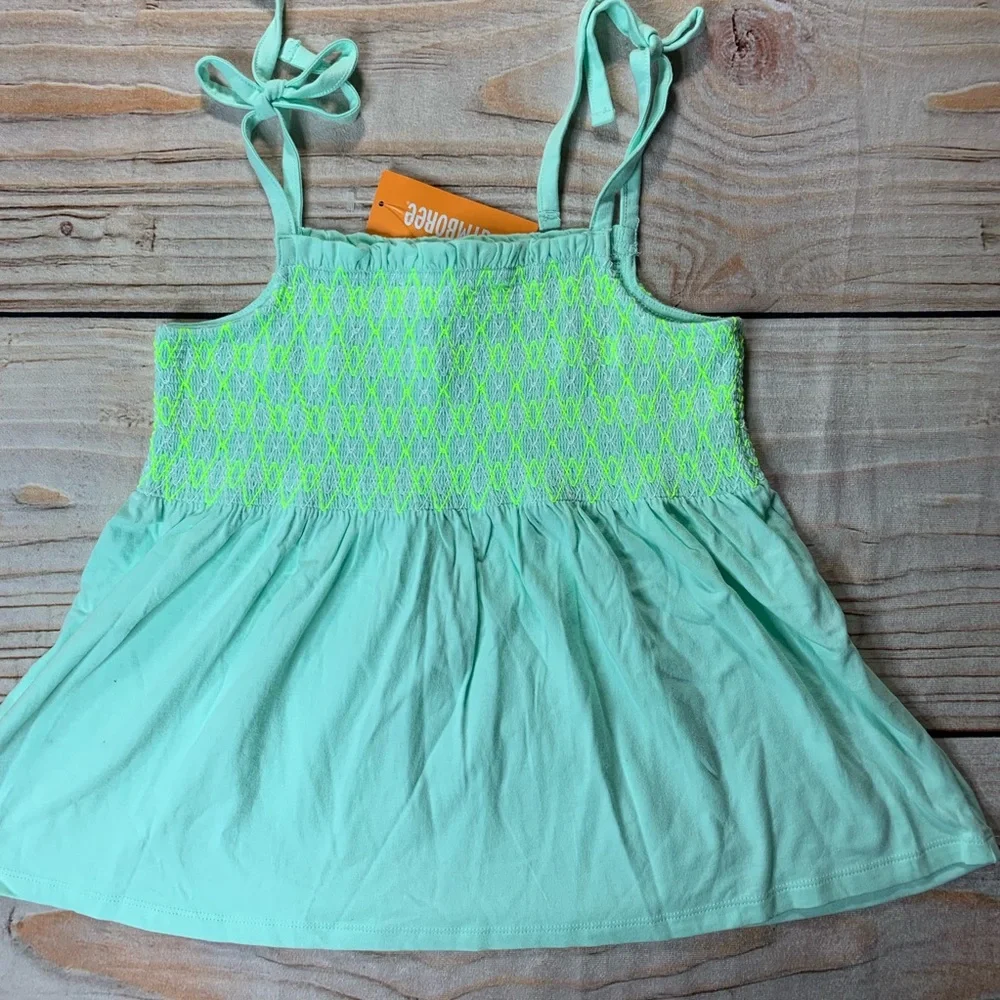 NWT‎ Gymboree Smocked sleeveless tie shoulder shirt